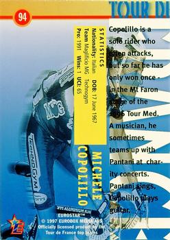 1997 Eurostar Tour de France #94 Michele Copolillo Back
